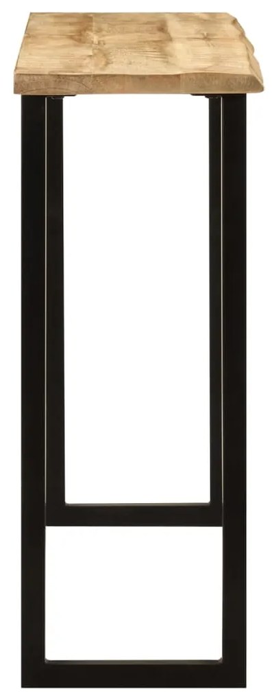 Tavolo consolle bordi vivi 105x33x76 cm legno massello di mango