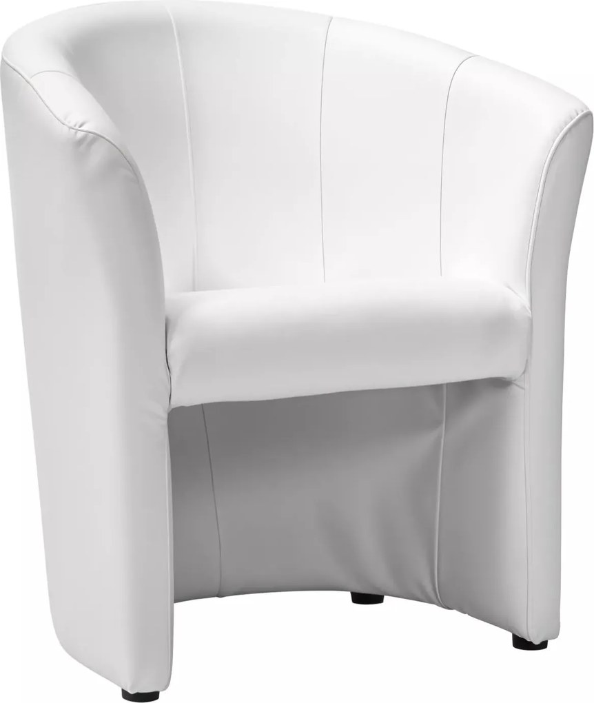 Poltrona TM-1 in ecopelle bianca – 67x60x76 cm