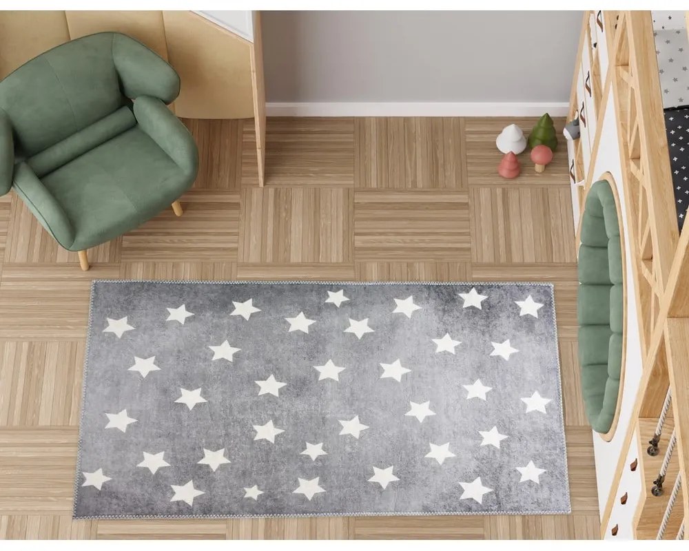Tappeto per bambini grigio lavabile 160x230 cm Shining Stars – Vitaus