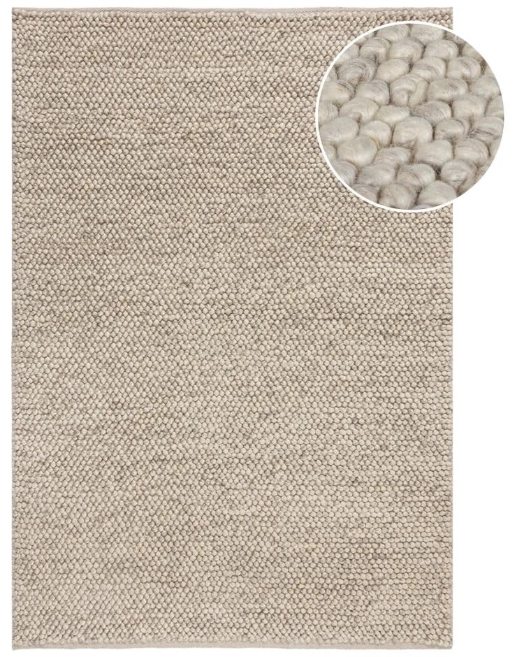 Tappeto in lana grigio chiaro 80x150 cm Minerals - Flair Rugs