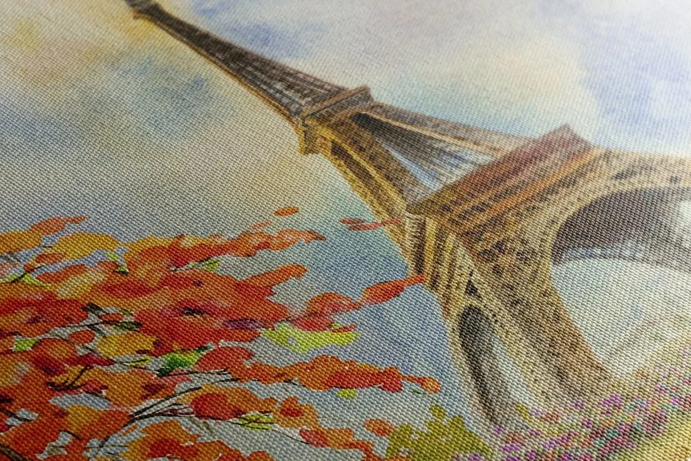 Stampa su tela – Torre Eiffel in colori pastello