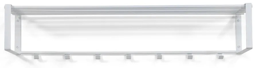 Attaccapanni da parete bianco in metallo con scaffale 100 cm Rex – Spinder Design