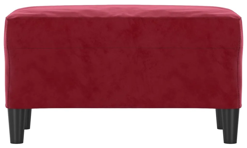 Panca rosso vino 70x35x41 cm in velluto