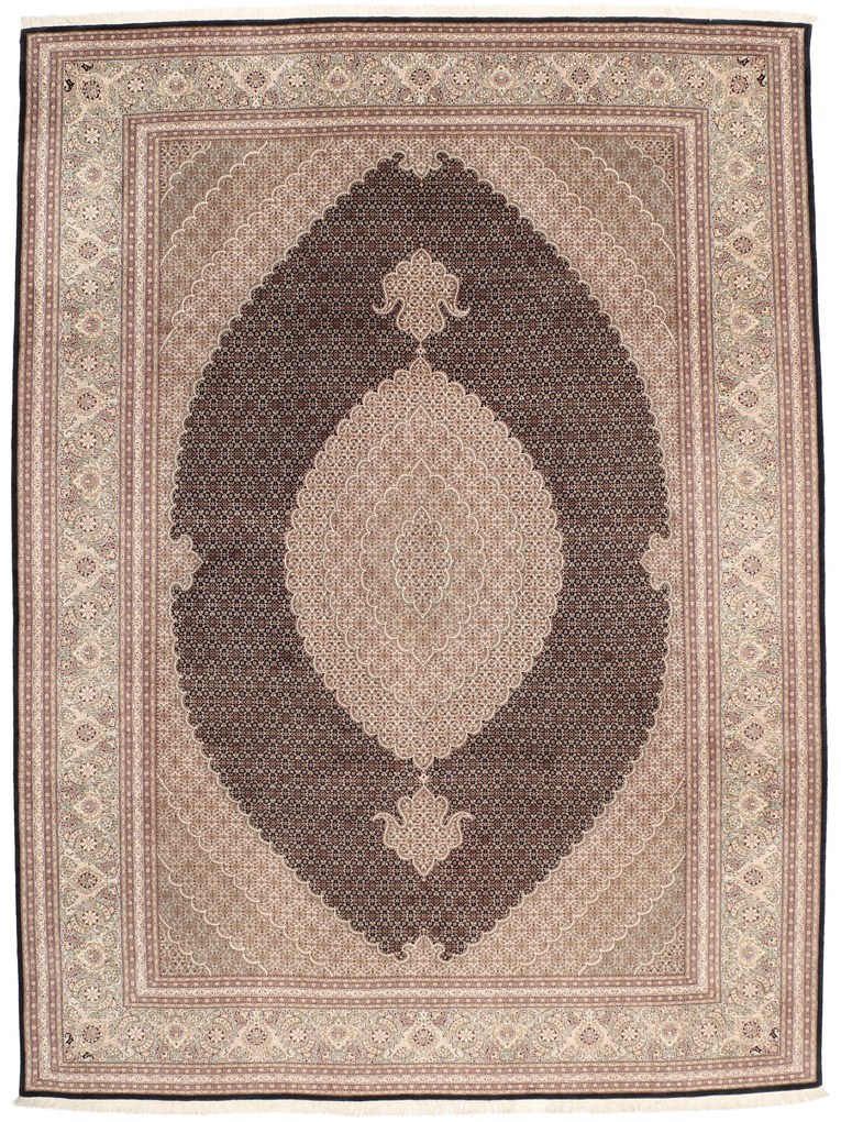 Tabriz Tappeto 340x250 (Iran) Annodato A Mano