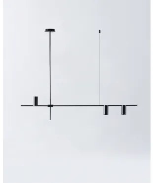 Lampada da Soffitto in Ferro e Alluminio Tanar Nero - The Masie
