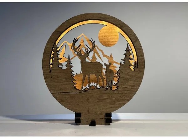 Li-Go 23592/DUB2 - Lampada da tavolo decorativa dimmerabile a LED LED/12W/230V 20x22 cm rovere