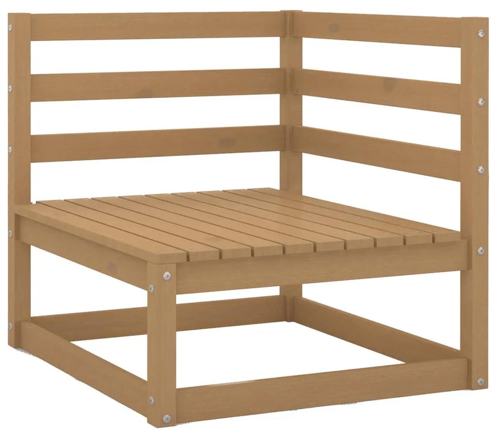 Set divani da giardino 4 pz miele in legno massello di pino