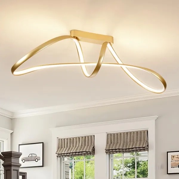 Brilagi-LED Plafoniera dimmerabile a soffitto TWISTER LED/60W/230V 3000-6000K dorata + telecomando