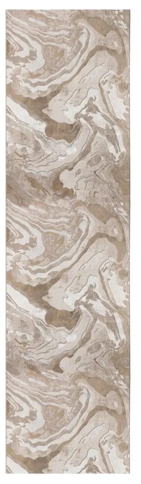 Tappeto beige/naturale 60x230 cm Marbled - Flair Rugs