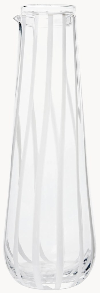 Caraffa in vetro soffiato Stripe, 800 ml