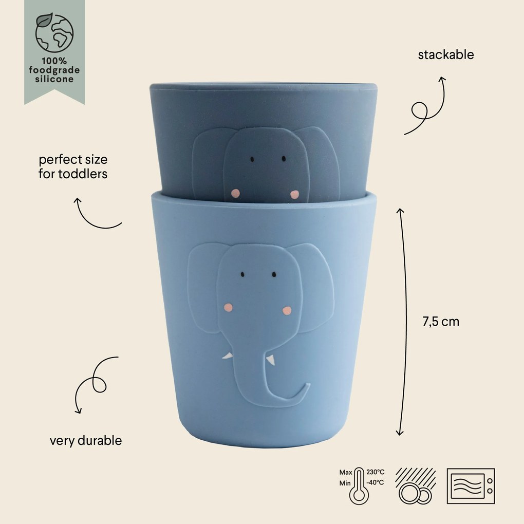 Tazza in silicone 2 pezzi Mr. Elephant