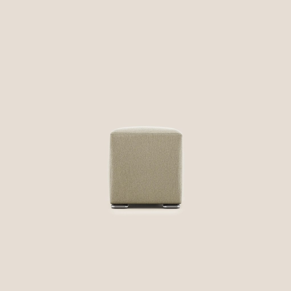 Cube pouf in tessuto morbido smacchiabile T05