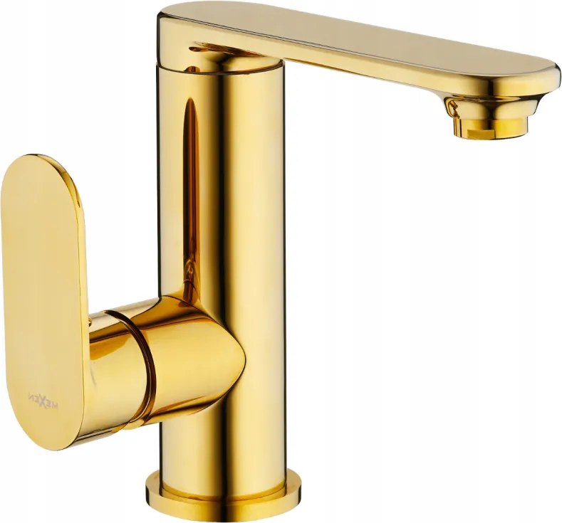 Mexen Milo rubinetto lavabo maniglia laterale, oro - 71305-50