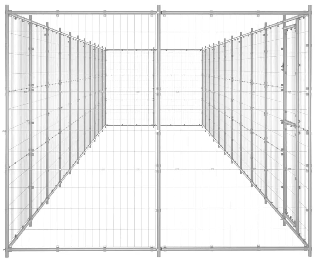 Gabbia per cani da esterno in acciaio zincato 26,62m²