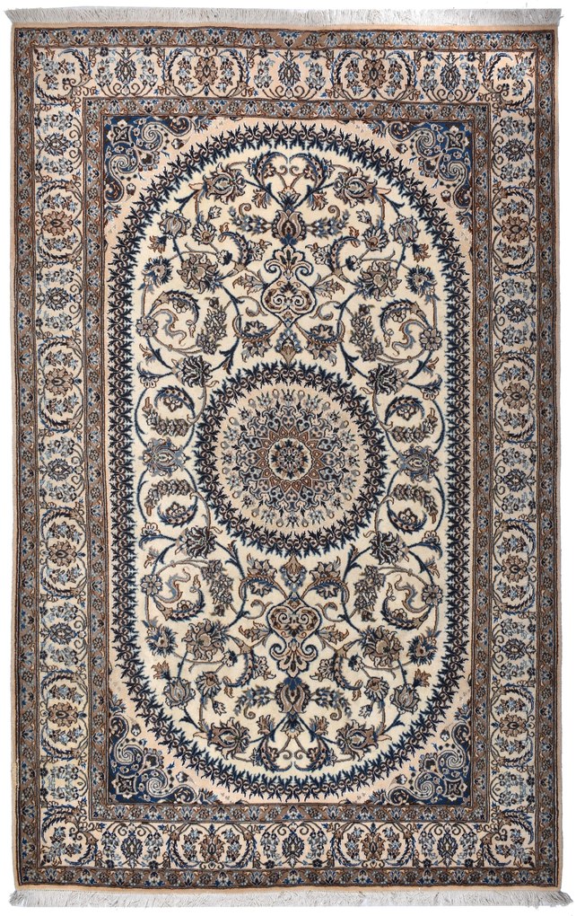 Nain Tappeto 310x200 Beige (Iran) Annodato A Mano