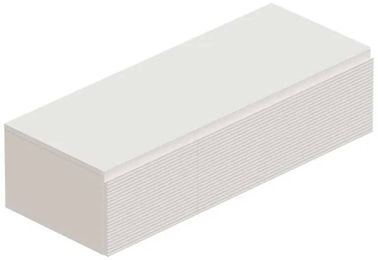 Mobile da bagno sotto lavabo L 120.3 x H 30 x P 46 cm bianco, 2 cassetti Step