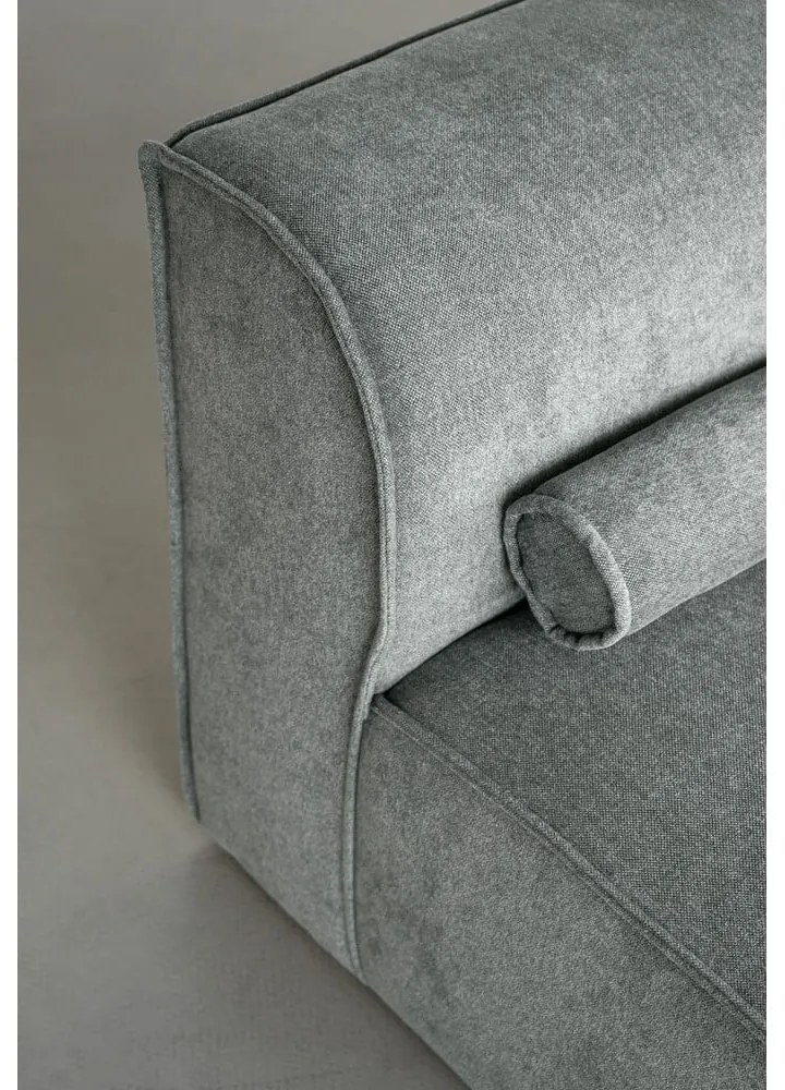 Divano angolare componibile verde (con penisola a destra) Flex Felix – Miuform