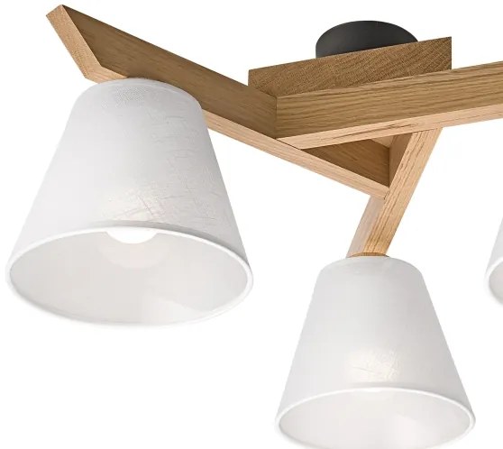 Brilagi - LED  Lampadario a plafone ANTHONY 3xE14/40W/230V quercia/bianco