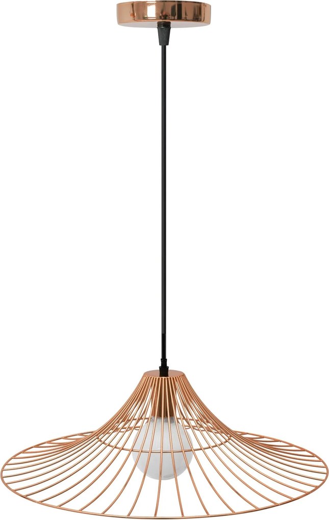 Lampada Da Soffitto Pensile Piatto Rotondo Loft Oro Rosa APP483-1CP