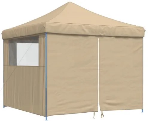 Tendone per Feste Pieghevole Pop-Up con 4 Pareti Beige