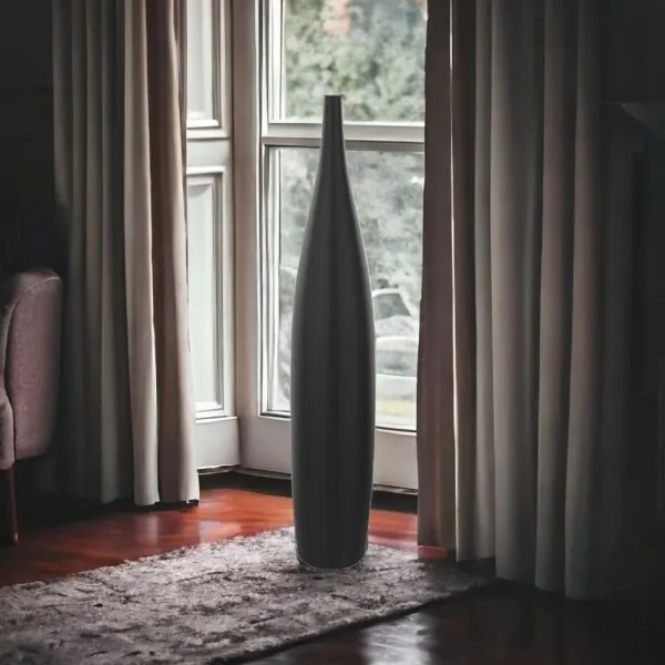 Vaso in ceramica 70 cm, nero opaco