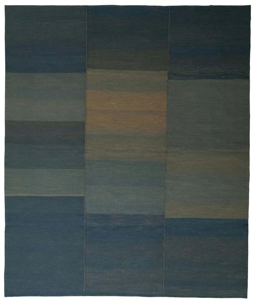 Kilim Tappeto persiano 320 x 270 Blu (Iran) Tessuto A Mano