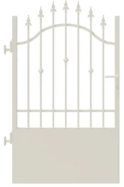 Cancello con serratura manuale Civetta in ferro, apertura a sinistra, L 104.5, H 150-165 cm, di colore bianco