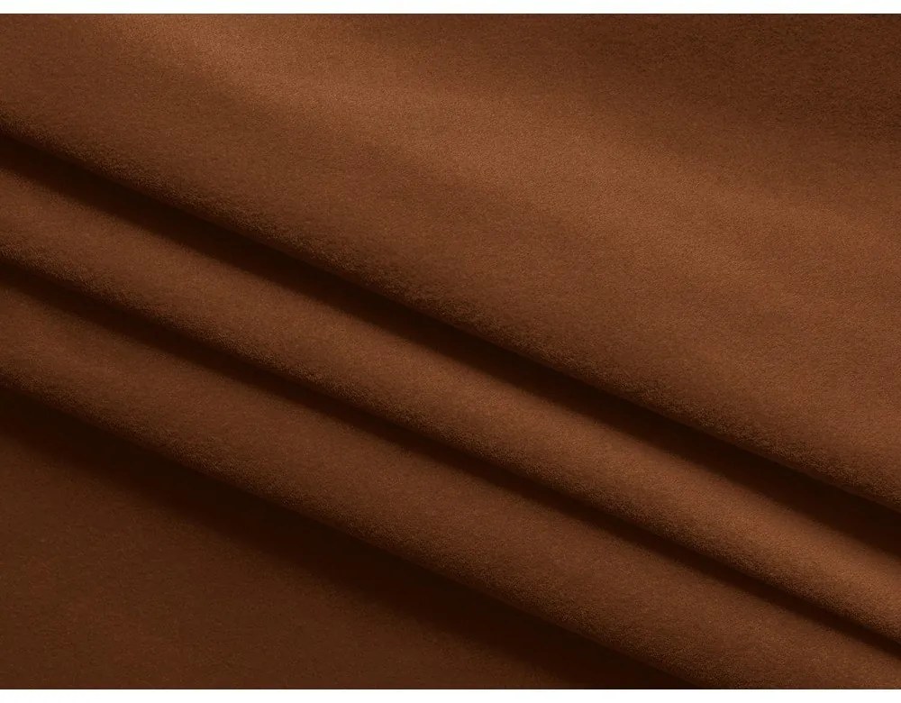 Divano color terracotta allungabile/con contenitore con rivestimento in velluto 238 cm Kapua – Makamii