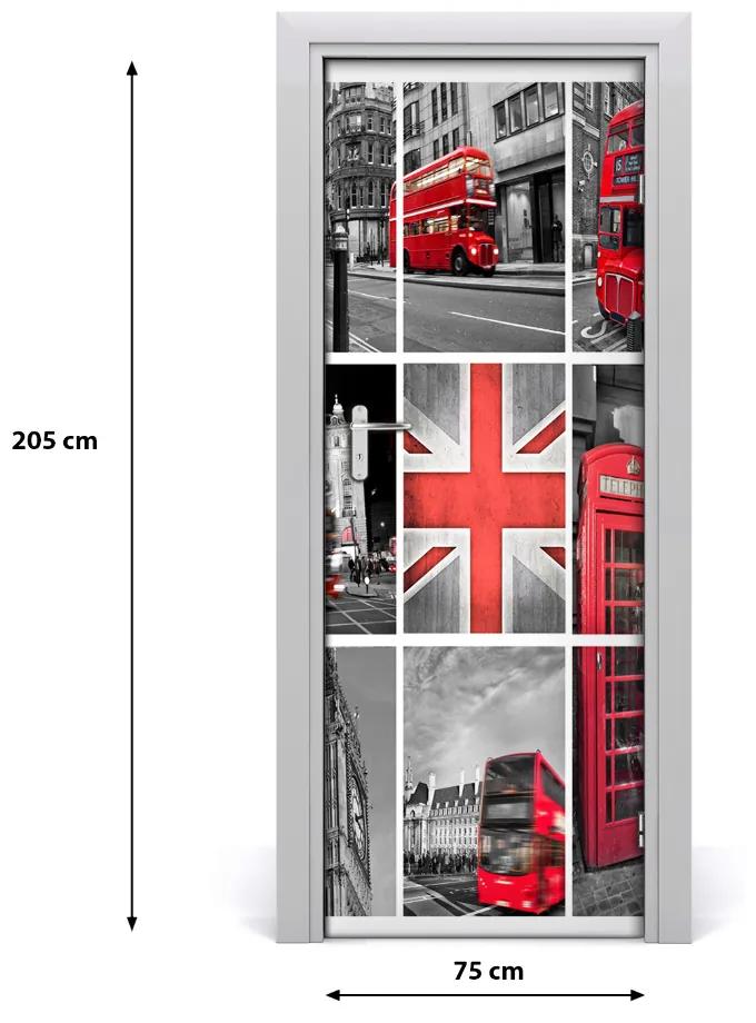 Rivestimento Per Porta Collage di Londra 75x205 cm