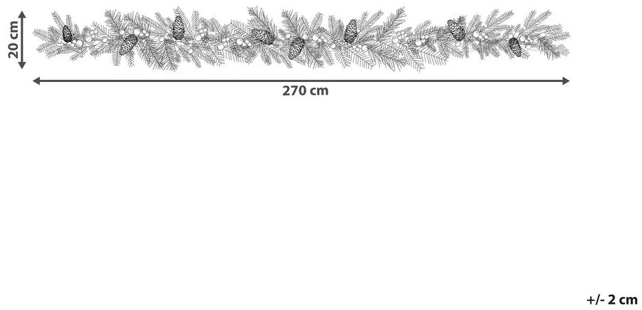 Festone natalizio LED verde 270 cm TENALA Beliani