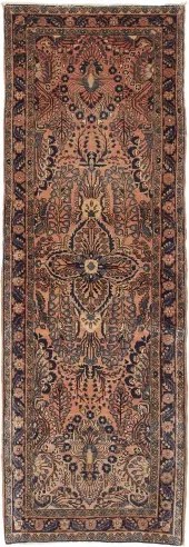 Antik Stilizzato Terracotta Blu Scuro Corsia 70x200 Cm
