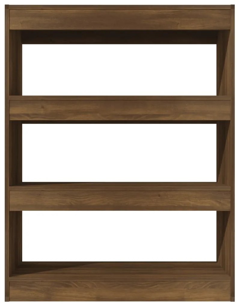 Libreria/Divisorio Rovere Marrone 80x30x103cm Legno Multistrato