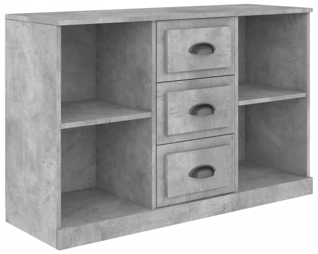 Credenza grigio cemento 104,5x35,5x67,5 cm in legno multistrato