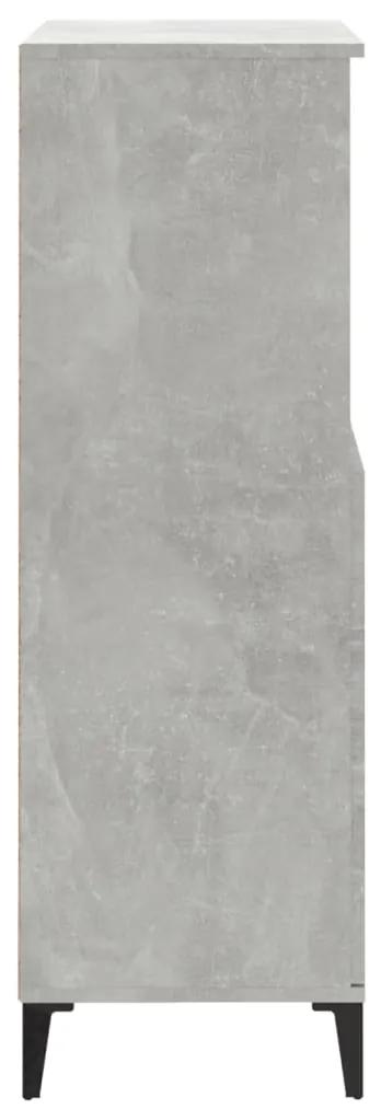 Credenza grigio cemento 60x36x110 cm in legno multistrato