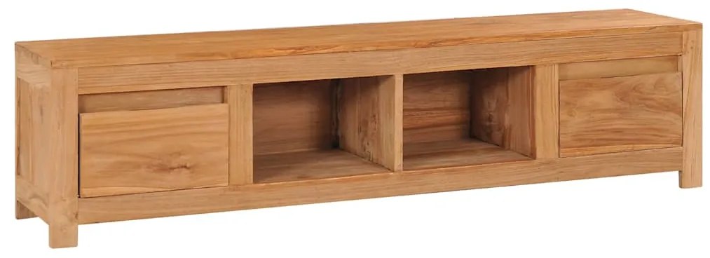 Mobile Porta Tv 135x30x35 Cm İn Legno Massello Di Teak /