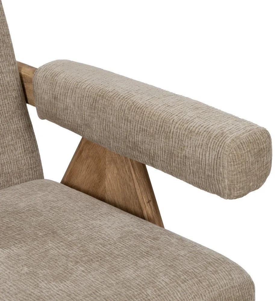 Divano beige con rivestimento in ciniglia 134 cm Rest – Ixia