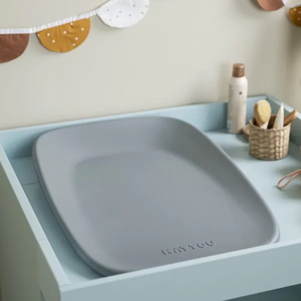 Nattou - Tappetino per il cambio SOFTY 50x70 cm grigio