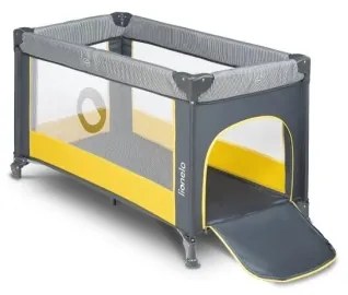 Lionelo - Culla da viaggio STEFI grigio/giallo