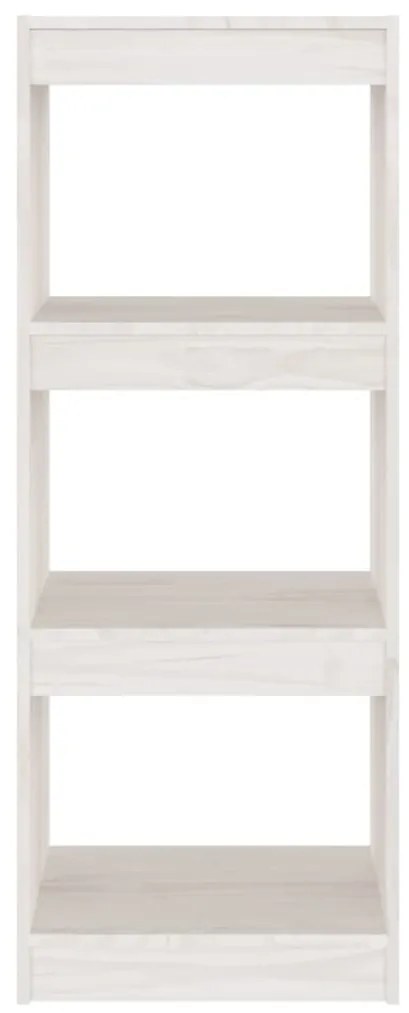 Libreria/Divisorio Bianco 40x30x103,5 cm Legno Massello di Pino