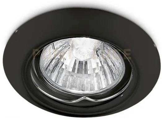 Gfa014- faretto da incasso in metallo colore nero 1 luce attacco gu...