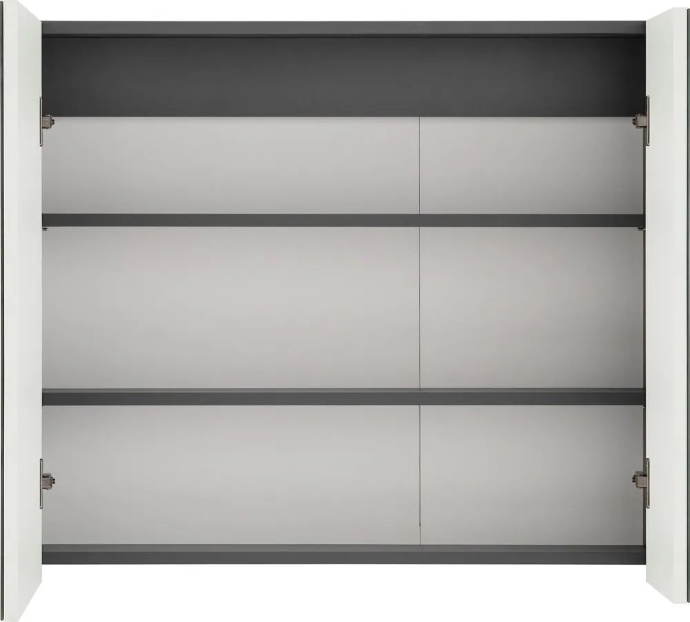 Mobile da bagno a parete grigio con specchio , 80 x 70 cm Wisla - Støraa