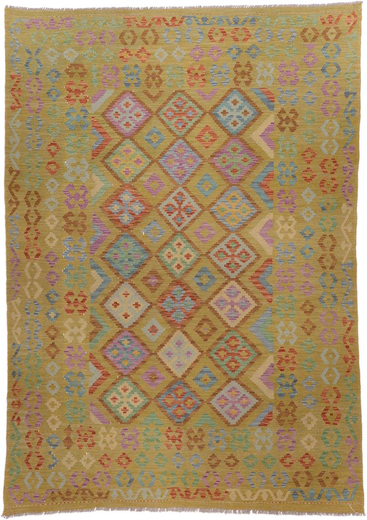 Kilim Tappeto 210x290 (Afghanistan) Tessuto A Mano