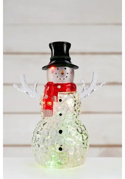 Markslöjd 706044 - Decorazione natalizia a LED FRANS LED/0,06W/3xAAA pupazzo di neve