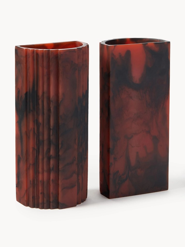 Set di 2 vasi Jabu, alt. 25 cm