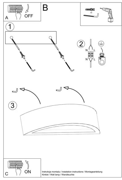 Sollux SL.0994 - Applique ATENA 1xE27/60W/230V cemento