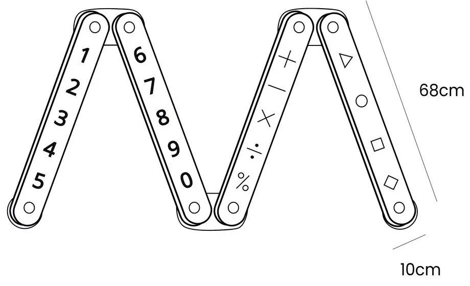 Trave di equilibrio montessori grigia in pino massiccio 10x408x5 cm Montessori – Meowbaby