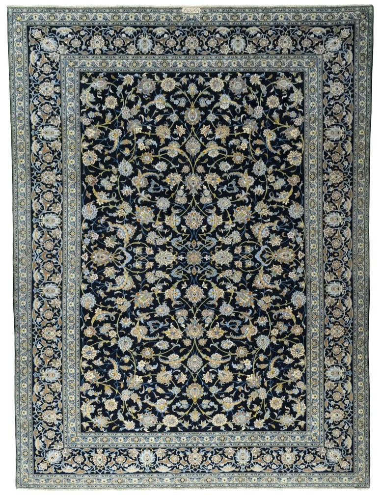Kashan Tappeto persiano 290x390 Blu (Iran) Annodato A Mano