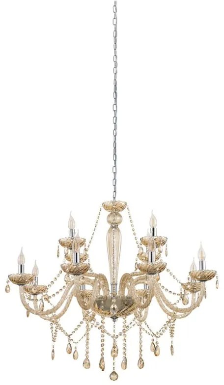 Lampadario Neoclassico Basilano beige 12x E14 Ø100cm EGLO