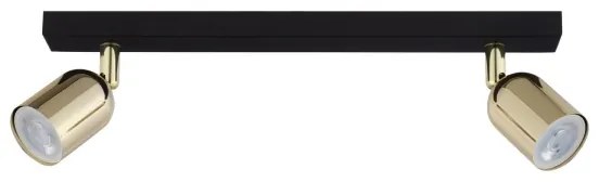 Faretto TOP 2xGU10/10W/230V nero/oro