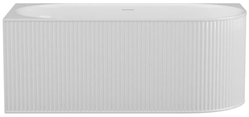 Vasca angolare scanalata 200 litri 150 x 75 x 58 cm Bianco opaco Acrilico Angolo a sinistra - BARBORI